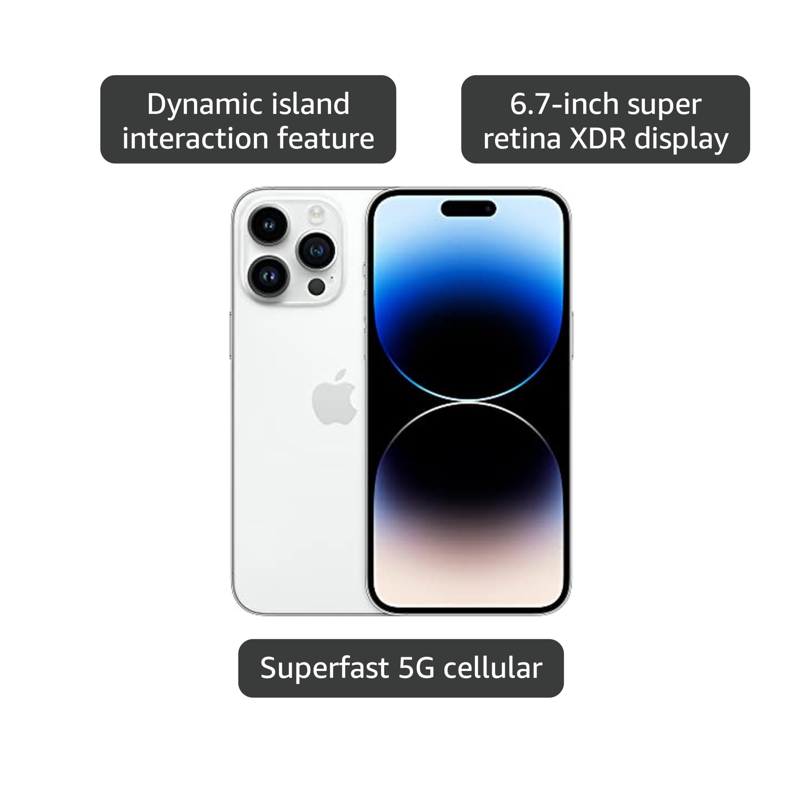 Apple iPhone 14 Pro Max 128GB シルバー 本体 Amazon.com: Apple iPhone 14 Pro Max, 128GB, Silver - Unlocked